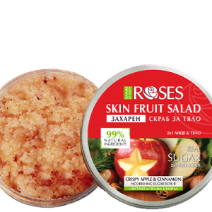 ROSES SKIN FRUIT SALAD Cikraus šveitiklis kūnui ir veidui su obuoliu ir cinamonu, 200ml